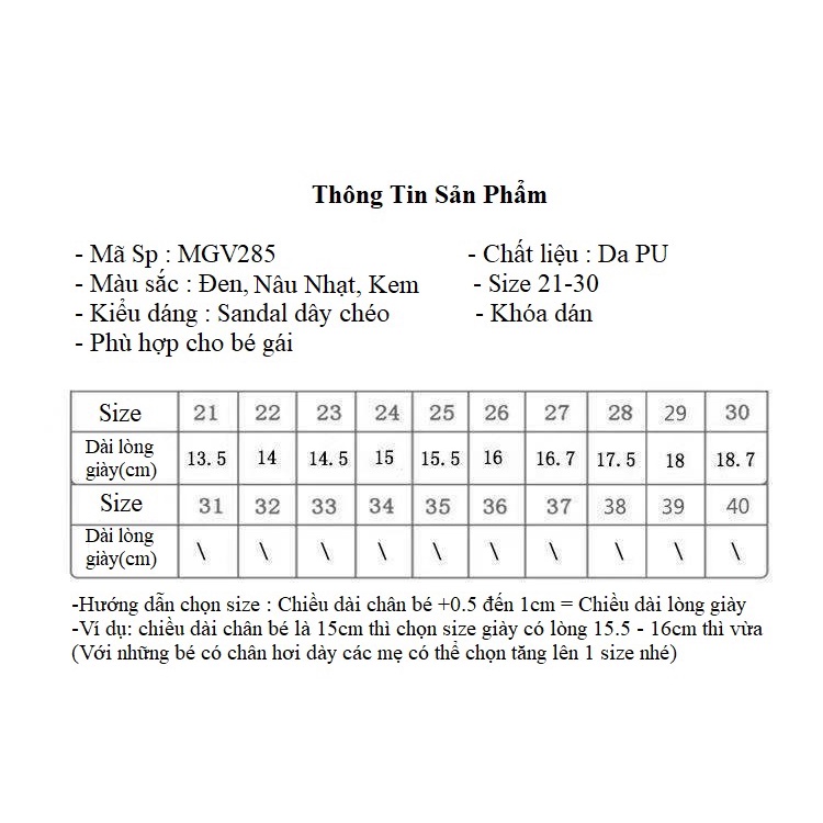Xăng đan quai đan chéo - Sandal da pu khóa dán đế mềm cực xinh cho bé gái