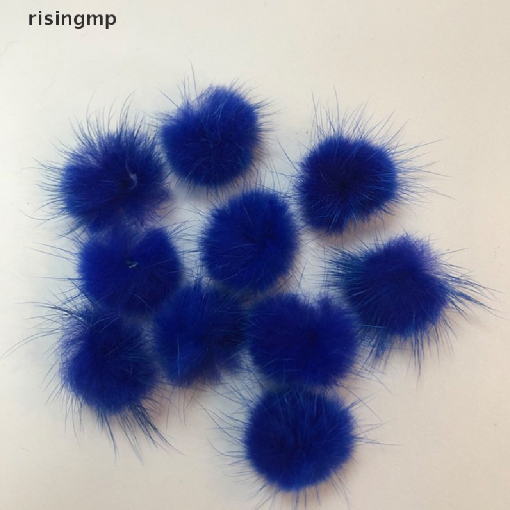 [risingmp] Set 10 Quả Cầu Lông Chồn Giả Mini Trang Trí Móng Tay Nghệ Thuật DIY ♨Nóng Bỏng