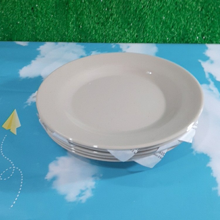 Dĩa tròn Cạn DC màu Nâu melamine ,5 size hàng Sang trọng -Cao cấp