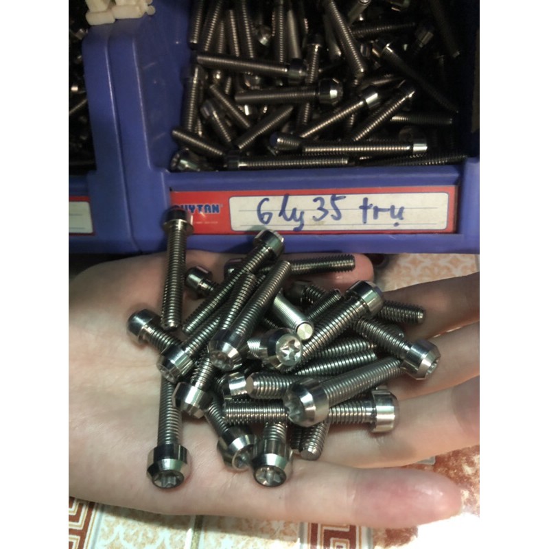 Ốc 6ly đầu trụ titan GR5