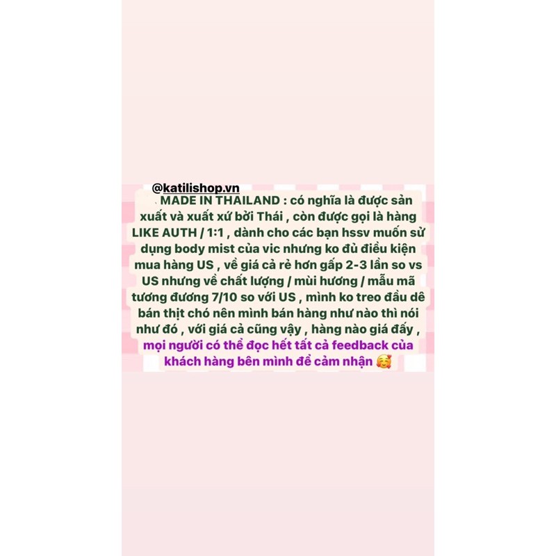 [HÀNG THÁI] Xịt thơm toàn thân VS Bản Trơn | BigBuy360 - bigbuy360.vn