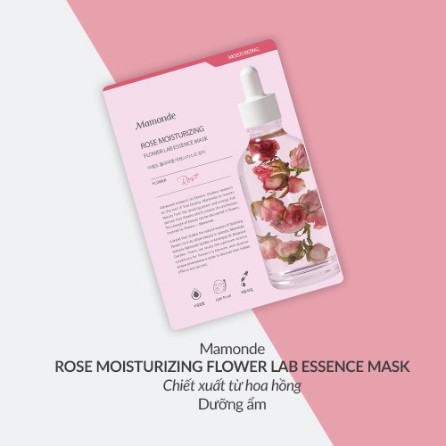 Mặt nạ giấy cấp ẩm cho da từ hoa hồng Mamonde Rose Moisturizing Flower Lab Essence Mask 25ml | BigBuy360 - bigbuy360.vn