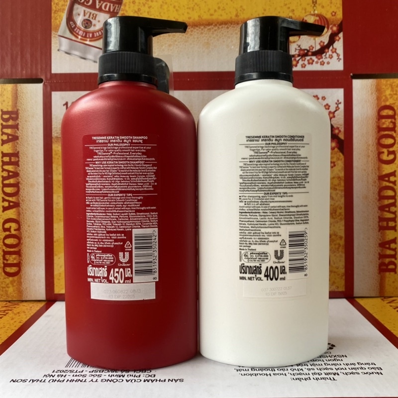 Dầu Gội + Xả Tresemme Thái Lan KERATIN SMOOTH 400ml