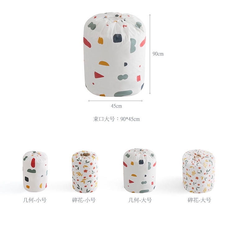 Túi đựng quần áo/ chăn mền chống bụi bẩn in họa tiết hình học độc đáo tiện dụng