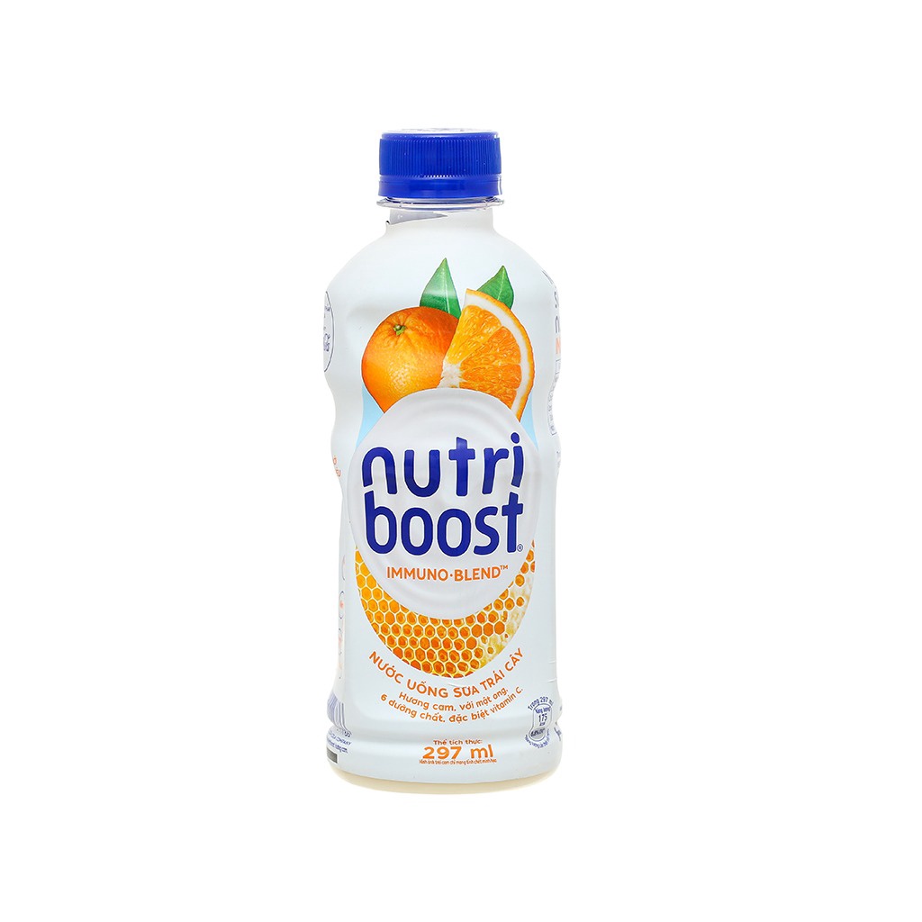 Sữa Trái Cây Nutriboost Hương Cam Mật Ong/ Hương Dâu Yến Mạch Chai 297ml