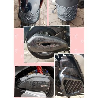 bộ trang trí bảo vệ xe SH Mode 2013 2014 2015 2016 2017 2018 2019 cacbon. 5 món
