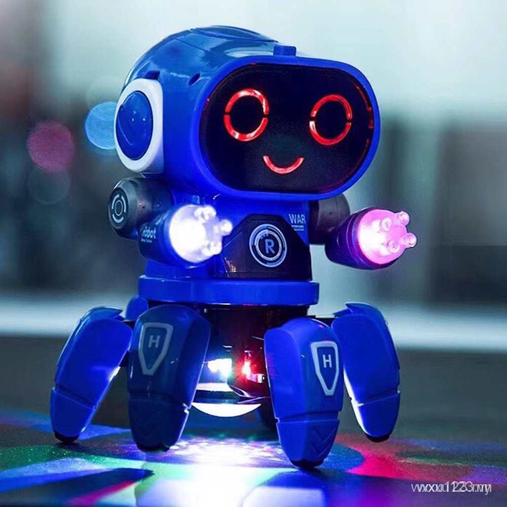 Robot Nhảy Múa Mini Jjrc 6-claws Có Đèn Led Nhiều Màu Dễ Thương Cho Bé