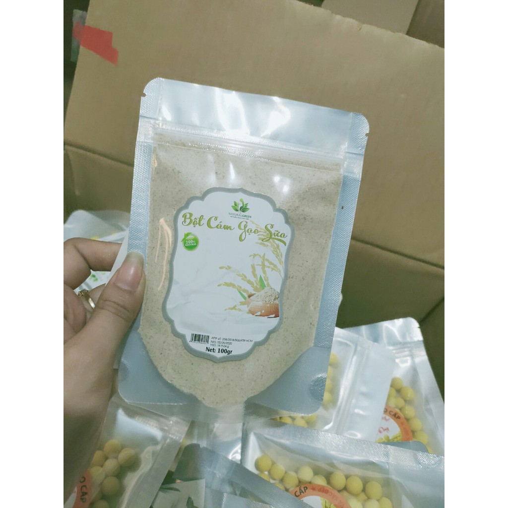 bán sỉ 10 Bột cám gạo sữa 100g ( cam kết chuẩn)