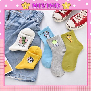 Tất cao cổ Mivino tất hoạt hình pig pig ngộ nghĩnh dễ thương TN84