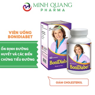 Viên uống BONIDIABET giúp ổn định đường huyết, ngăn ngừa biến chứng bệnh tiểu đường hộp 60 viên