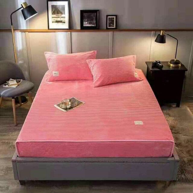 XẢ HÀNG Set ga gối nỉ nhung tăm 3 món nhập khẩu xả hàng