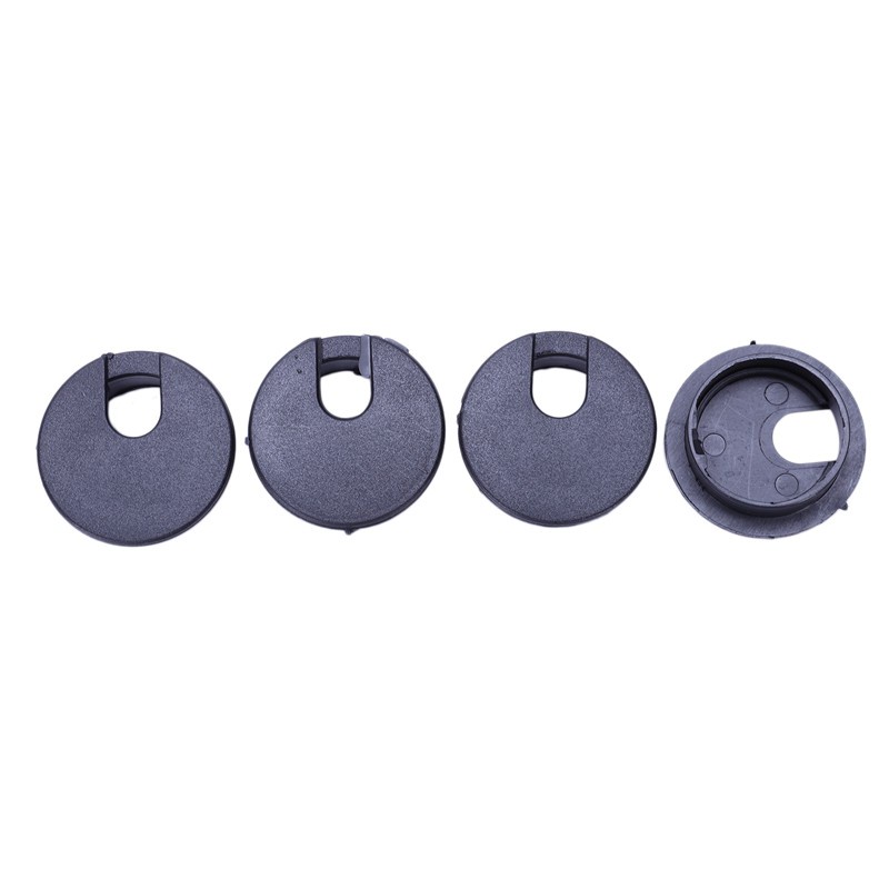 Desk Table Computer Round Shaped Black Cable Grommet Hole Cover 35mm