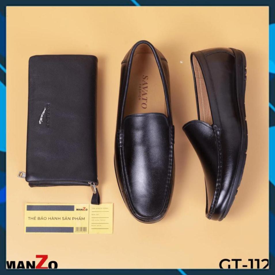 Giày mọi nam cao cấp da bò - Bảo hành 12 tháng tại Manzo store - GT 112 AL6 " ' "
