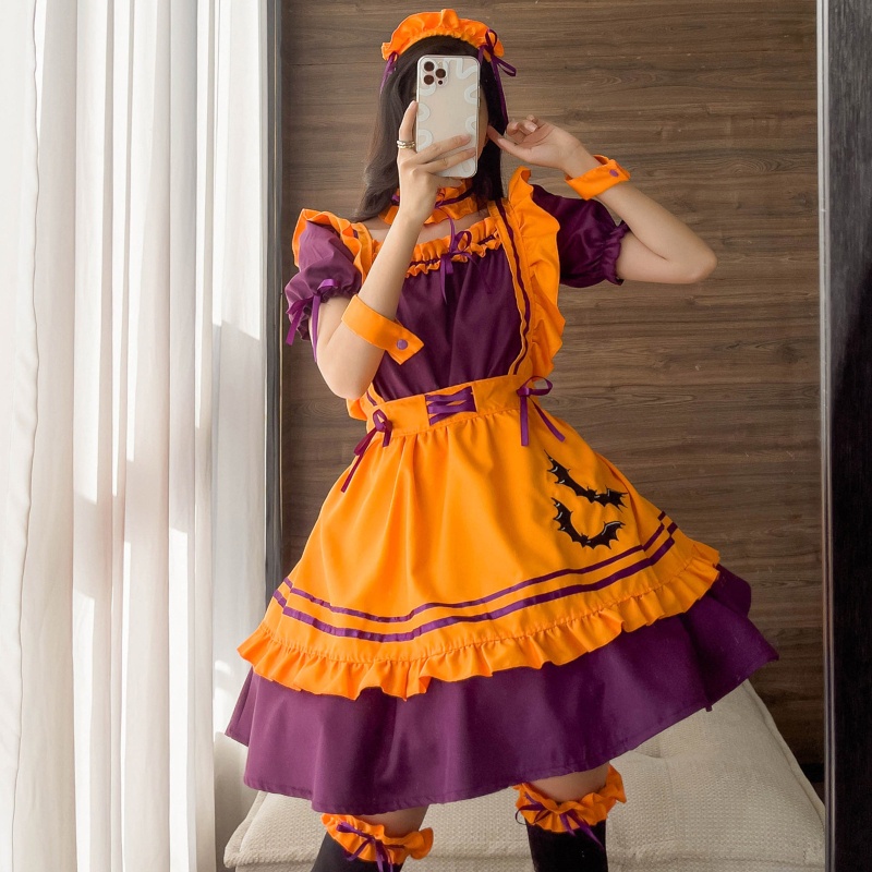 Trang Phục Hóa Trang Halloween Nhân Vật Người Dơi / Bí Ngô Tay Phồng Cho Nữ