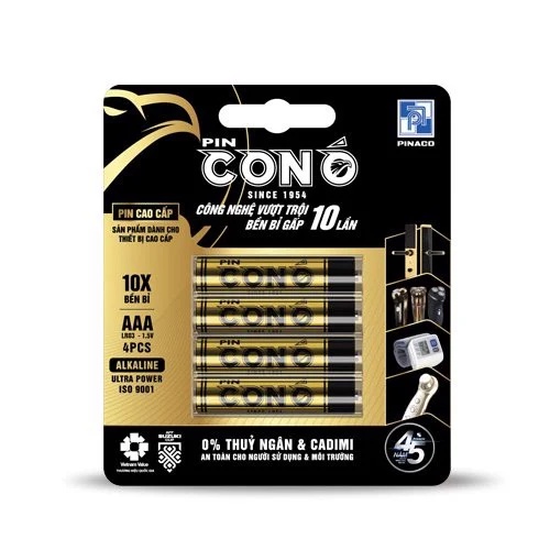Combo 2 vỉ Pin Con Ó Alkaline LR03 - Size AAA - Vỉ 4 viên