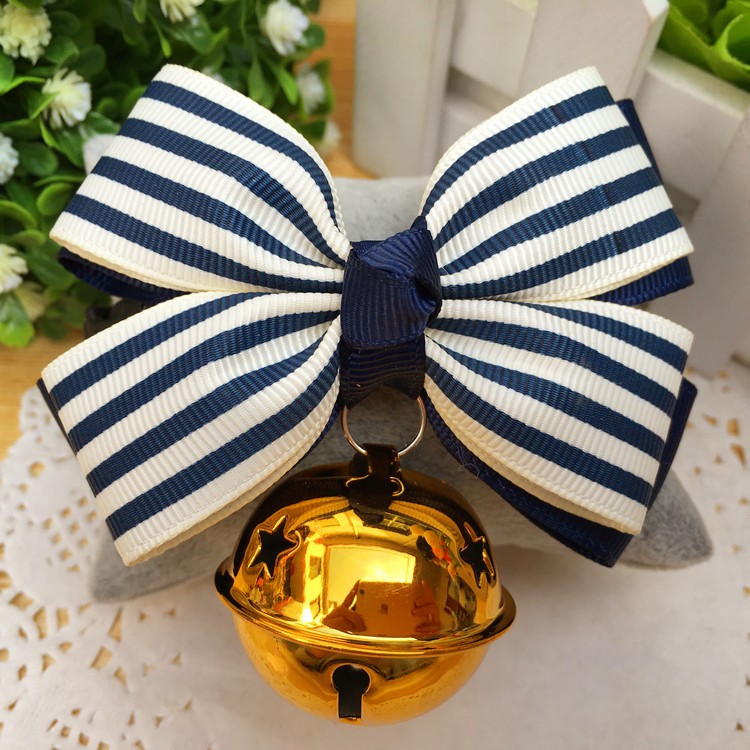 Vòng cổ nơ kèm chuông lớn cho chó mèo