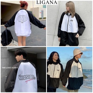 Áo Khoác Dù TMS LOGO MIDSIDE Nam Nữ Ulzzang Unisex Form Rộng Bomber 7zia Jacket LIGANA