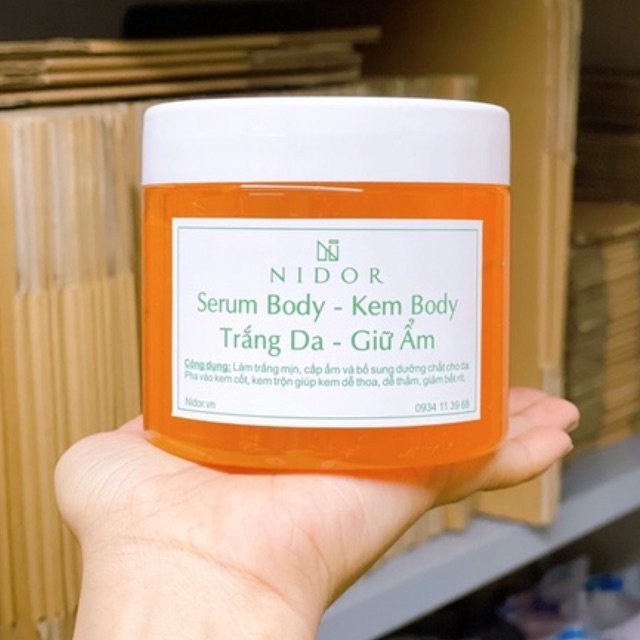 500gr Serum Body Kích Trắng - Không Chứa Huỳnh Quang - Trắng Da, Giữ Ẩm
