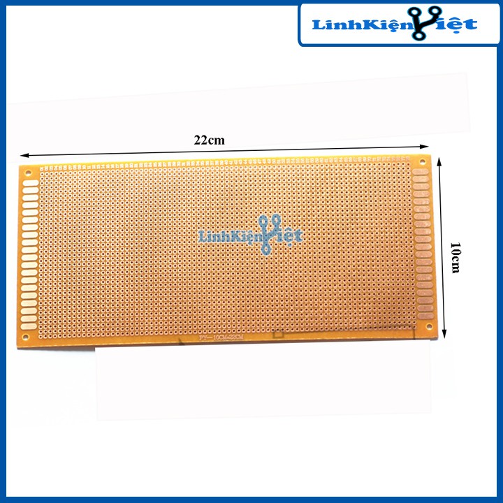 Phíp Đồng Lỗ - Bảng Mạch Đục Lỗ Sẵn PCB Nâu - Kích Thước 10x22cm