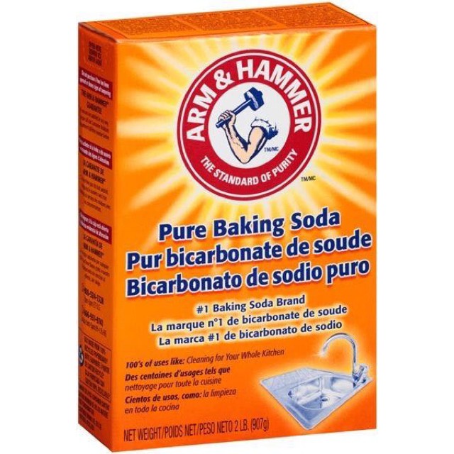 Baking soda hộp giấy 450gr, baking soda trắng răng