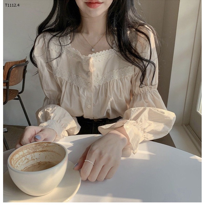 3 áo sơ mi viền ren