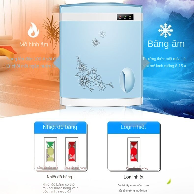 Máy làm nước nóng lạnh mới để bàn nhỏ mini ấm đá gia đình ký túc xá sinh viên tiết kiệm năng lượng