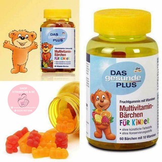 Kẹo gấu Das Gesunde Plus Multivitamin Barchen Fur Kinder 60 viên