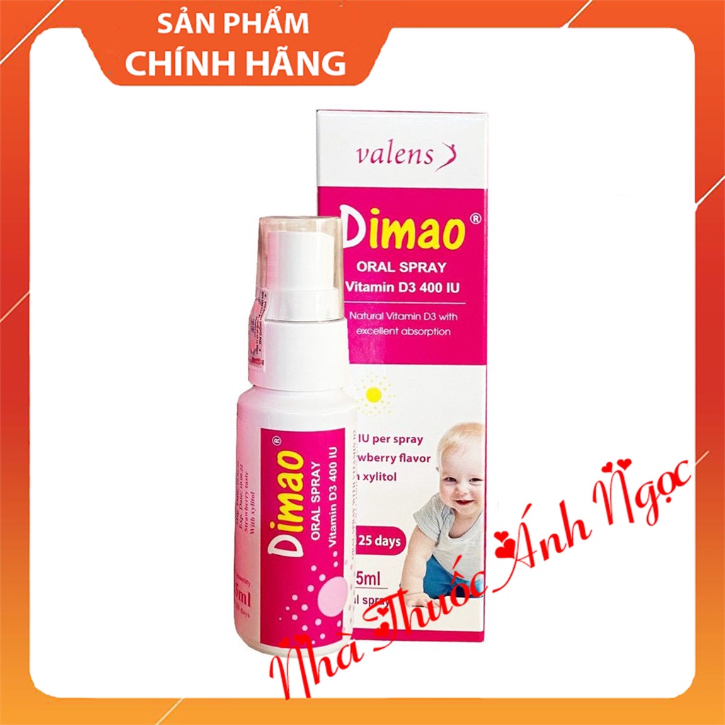 Dimao - Vitamin D3 dạng xịt 400IU- dạng xịt định liều