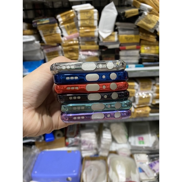 Ốp Oppo Reno5 dẻo trong,viền màu,viền bảo vệ camera.