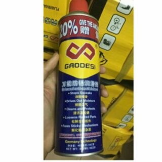 Chai xịt chống rỉ sét, bôi trơn gaodesi 500ml