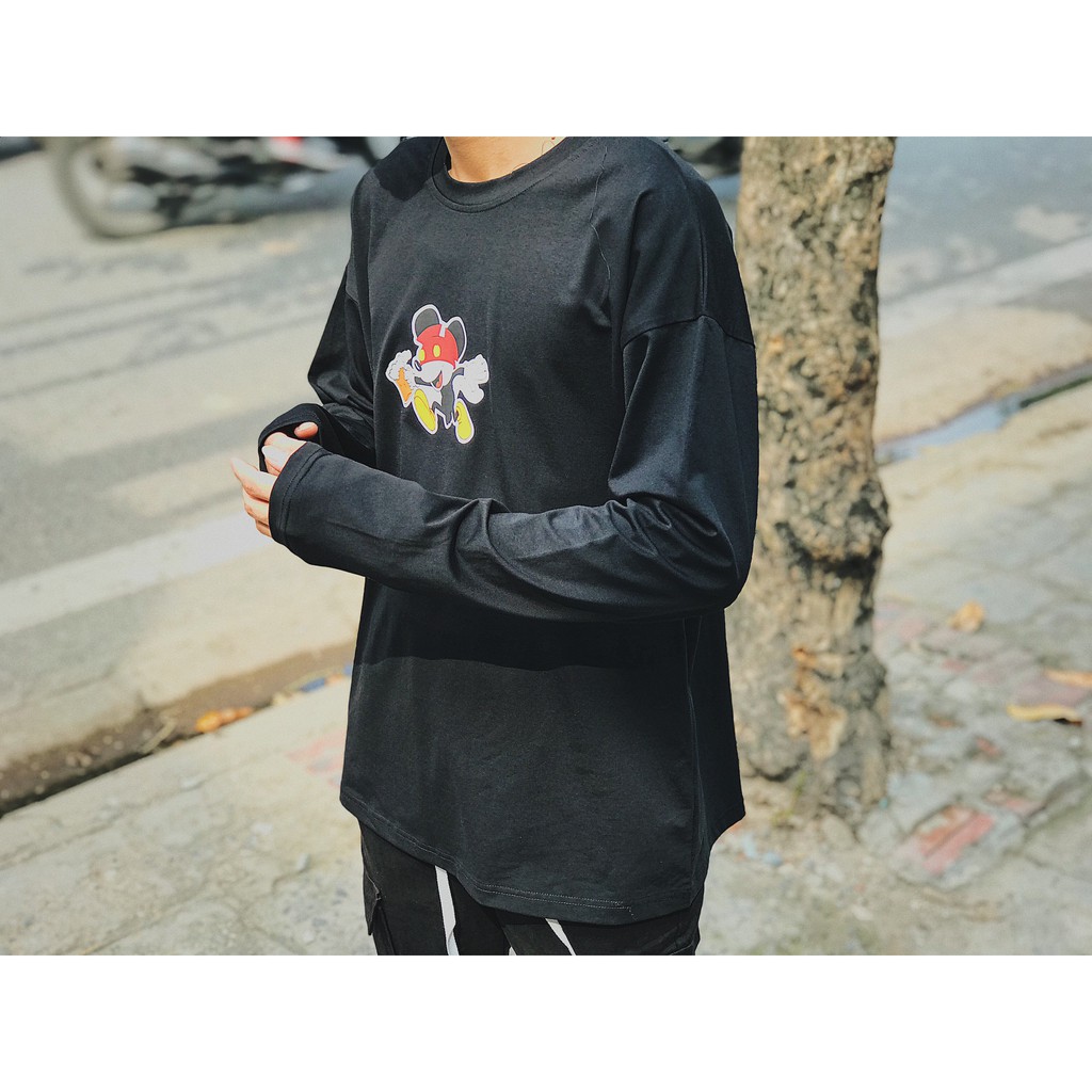 Áo thun dài tay màu đen - 2 mẫu (T.A.S Clothes)