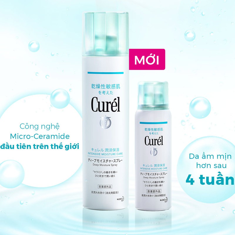 Bộ Đôi Curél Sữa Dưỡng Intensive Moisture Care Moisture Face Milk+Xịt Khoáng Cấp Ẩm Chuyên Sâu Deep Moisture Spray