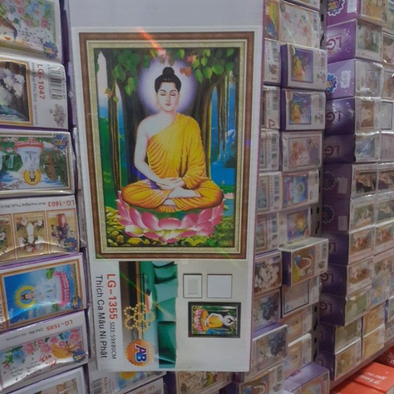 TRANH ĐÍNH ĐÁ PHẬT DF2333 (59×80) LG1355 (59×80) TRANH CHƯA THANH PHẨM