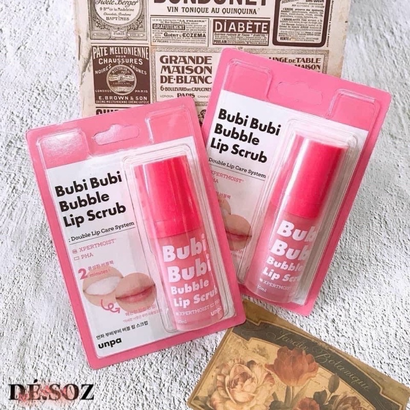 Bubi Bubi Lip Unpa-Tẩy da chết môi dạng bọt sủi