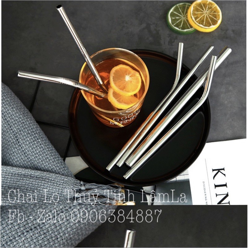  Cốc Ly Thuỷ Tinh Quai Thơm Nắp Nhôm Bạc 450ml