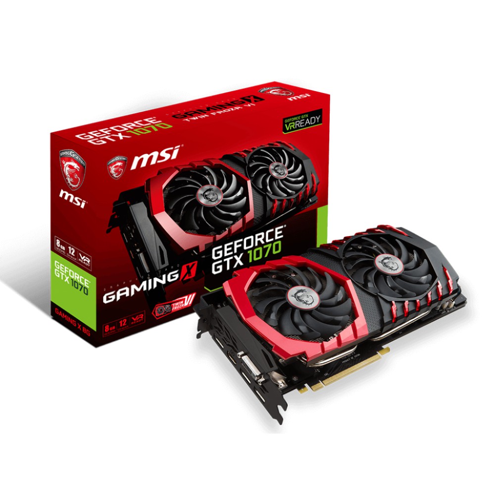 NEW VGA MSI GTX 1070 Gaming X 8G (NVIDIA Geforce/ 8Gb/ DDR5/ 256Bit) BH 36 Tháng