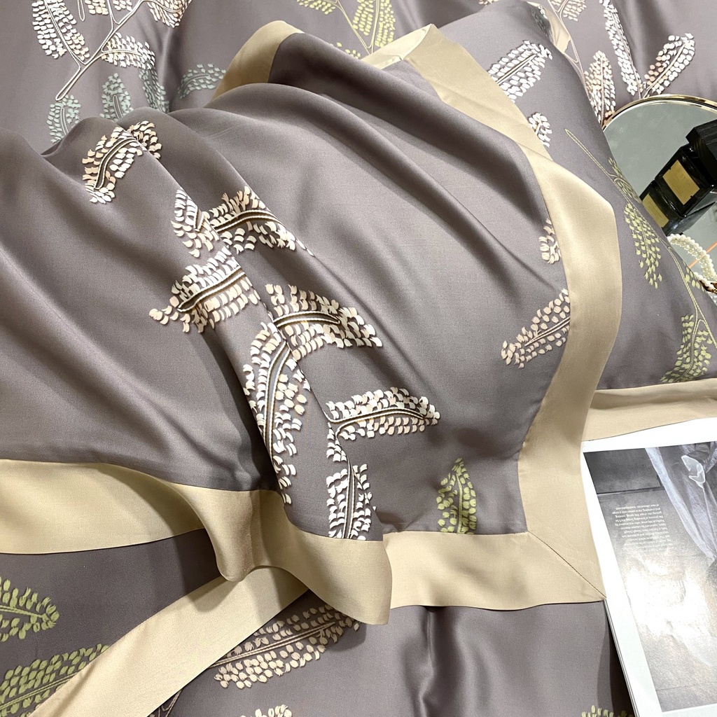 Bộ chăn ga gối mùa hè100% lụa tencel , siêu cao cấp, MỀM MỊN, MÁT DA cực hot - sang trọng DESIGN SM31