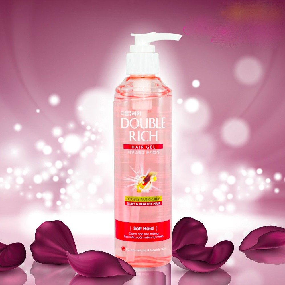 Gel Tạo Kiểu Tóc và Giữ Nếp Tự Nhiên Double Rich Soft 250ml