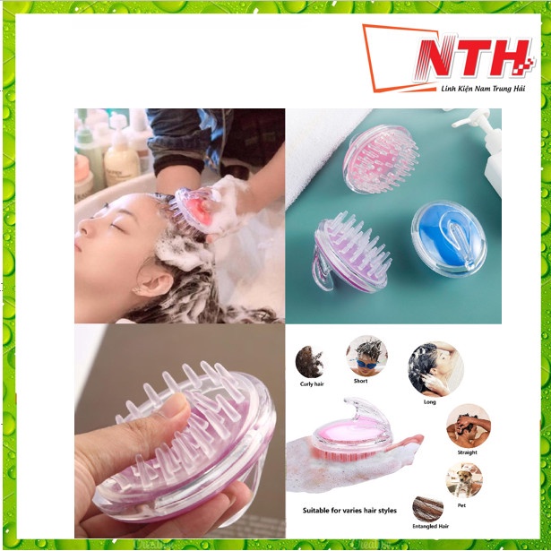 Bàn chải tắm gội đầu silicon 2in1 đa năng