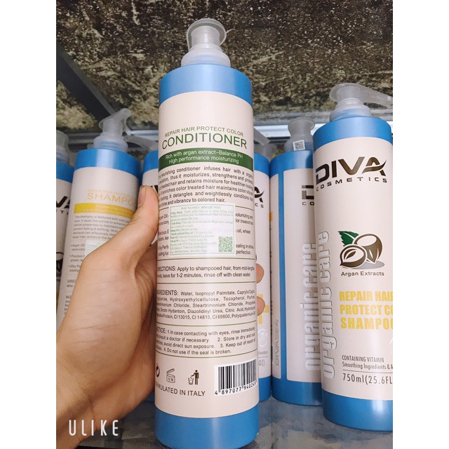 [FREESHIP & VIDEO THẬT] Bộ Dầu Gội Diva Xanh 750ML*2 Phục Hồi Và Giữ Màu Nhuộm Mẫu 2019 Chính Hãng .