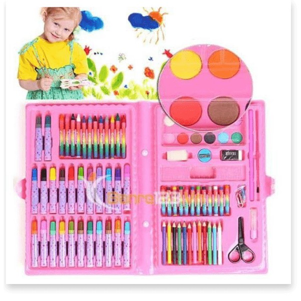 BỘ BÚT CHÌ MÀU 86 MÓN, BỘ MÀU VẼ CHO BÉ