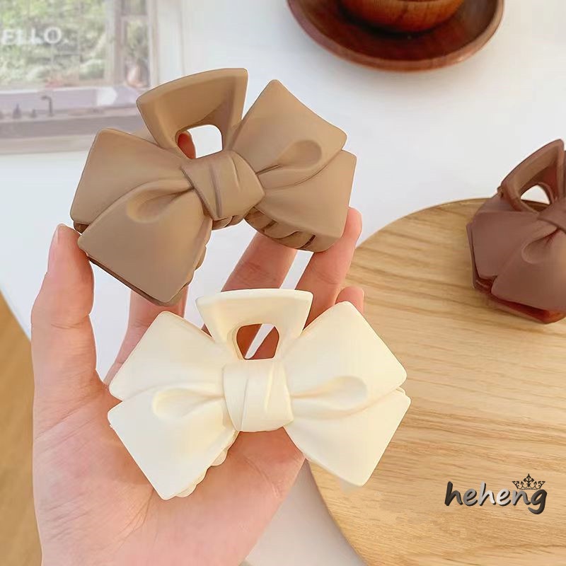 Kẹp Tóc Nơ Acrylic Kiểu Vintage Nhật Hàn Dễ Thương