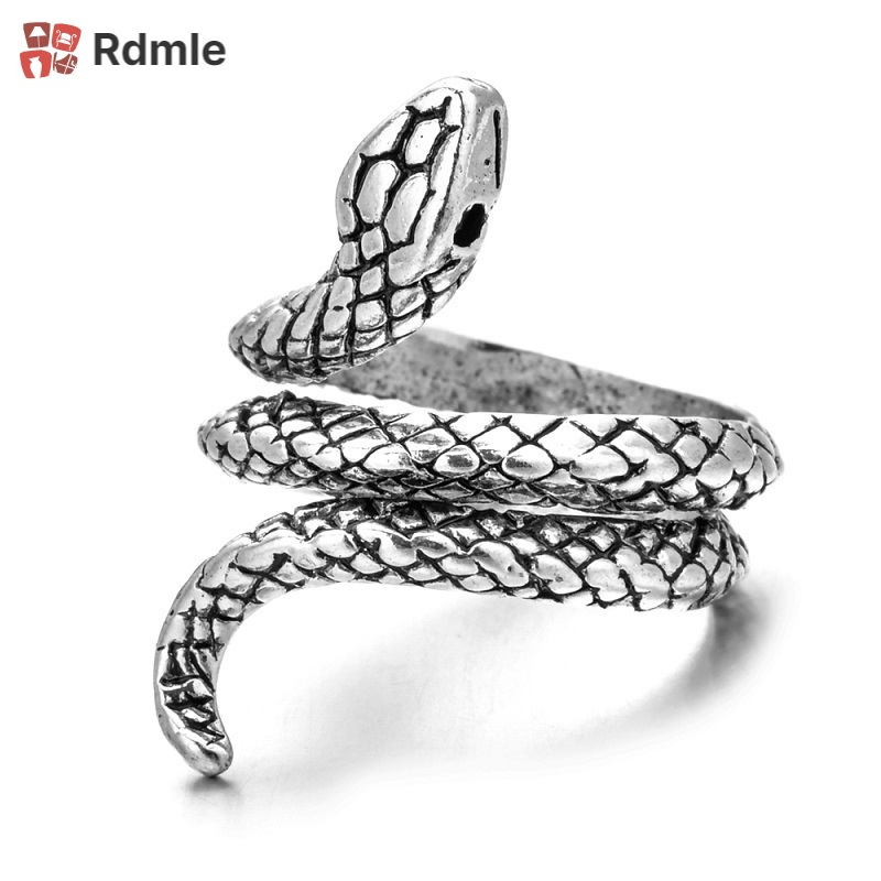 Nhẫn Đeo Tay Hình Rắn Linh Hồn Phong Cách Retro Thời Trang unisex