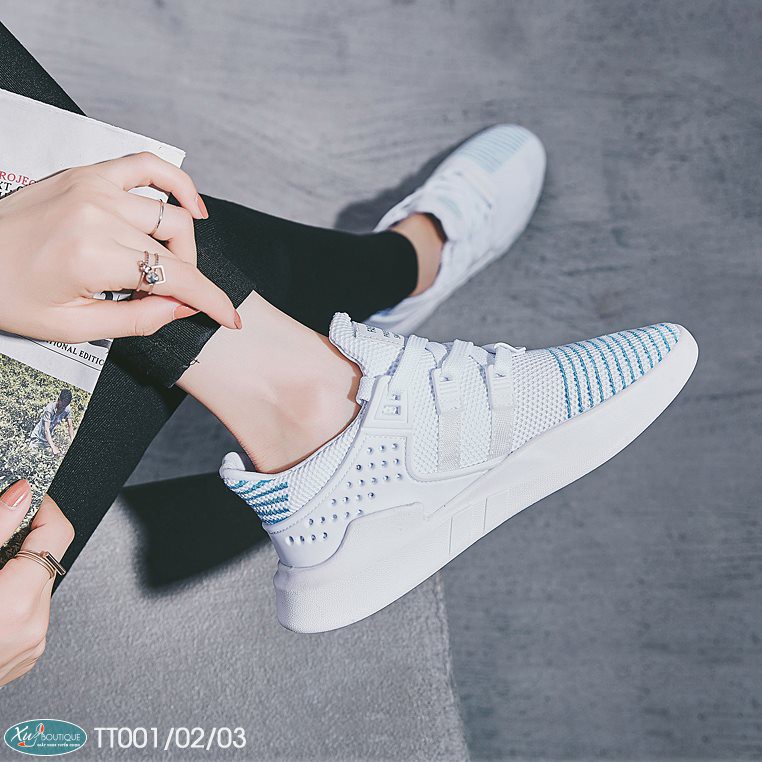 (Lẻ Size 35 36 SALE 79k) - Giày Thể Thao Nữ, Sneaker Buộc Dây Hàn Quốc Đi Chơi Êm Chân TT001/02/03