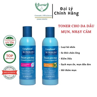 Toner Nga COMPLIMENT NO PROBLEM  200ml Làm Sạch Sâu, Giữ Ầm, Kiềm Dầu Giảm Viêm Mụn, Chăm Sóc Da