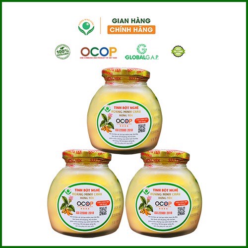 3 lọ 100gr tinh bột nghệ đỏ Hoàng Minh Châu Hưng Yên
