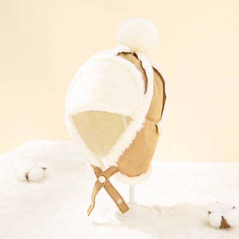 Mũ Beanie Mềm Giữ Ấm Mùa Đông 2 Màu Tùy Chọn Cho Bé
