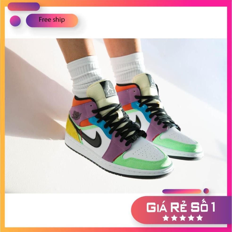 [FREESHIP EXTRA] [SALE + FREESHIP] Giày Sneaker Nike Air Jordan 1 Mid SE "Multicolor'' hàng siêu đẹp