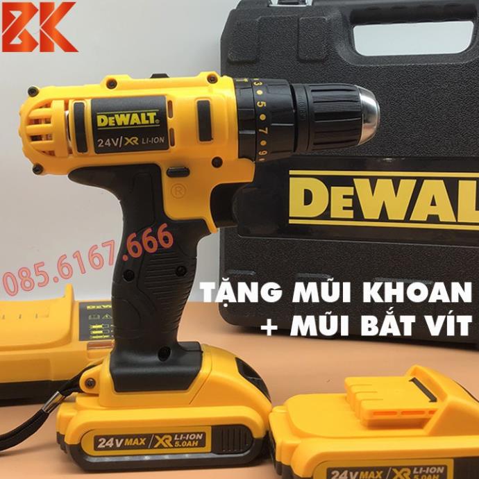 Máy Khoan Pin Dewalt 24V 5 CELL
