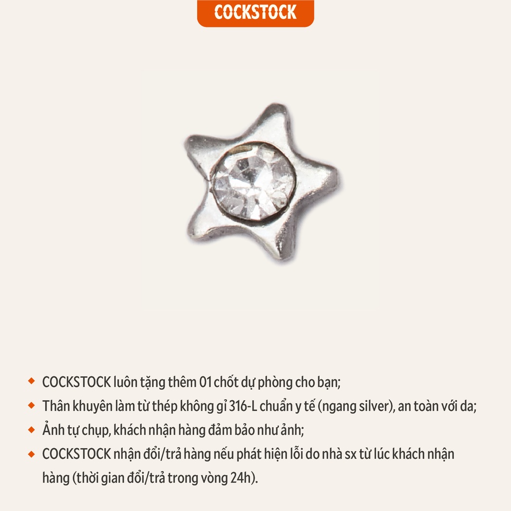 Khuyên mũi thân thẳng CockStock